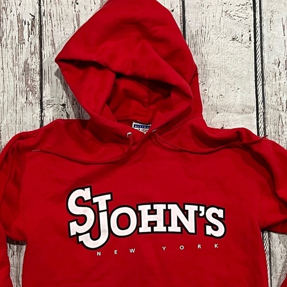 Vintage Early 2000s St. John's University Red Storm College Sweatshirt Hoodie - Picture 2 of 5